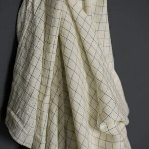 Merchant and Mills Greta Linen Windowpane Grid Check Remnant